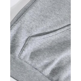 Men's OUTLAW Graphic Hooded Sweatshirt - Black with White Bold Lettering, Heavyweight 300gsm Pullover Hoodie, Casual Winter Warmth, Machine Washable, Streetwear & Outdoor Wear with Chest Pocket & Adjustable Hood