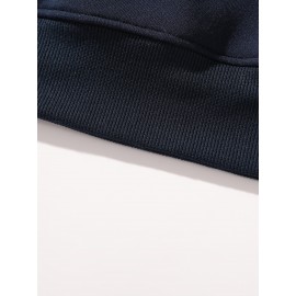 1pc Unisex Fleece-Lined Hoodie - Sporty Color-Block Design with Adjustable Drawstring, Front Zipper & Pockets, Soft Warm Fabric for Indoor/Outdoor Comfort, Regular Fit Casual Pullover, Indoor Warmth Clothing, Colorblock Hoodie, Durable Casualwear