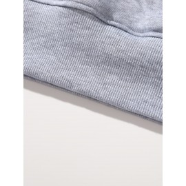 1pc Unisex Fleece-Lined Hoodie - Sporty Color-Block Design with Adjustable Drawstring, Front Zipper & Pockets, Soft Warm Fabric for Indoor/Outdoor Comfort, Regular Fit Casual Pullover, Indoor Warmth Clothing, Colorblock Hoodie, Durable Casualwear