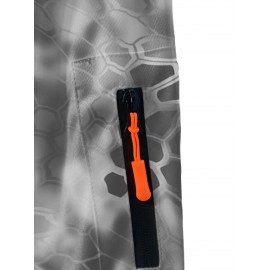 [Heavyweight Camo Hoodie] Heavyweight 290g Men's Camo Print Zip-Up Hoodie | Long Sleeve Pullover with Pockets, Black & Gray Snake Design, Casual Style, Outdoor Sports Wear | Camouflage Print Hoodie | Durable Outdoor Apparel