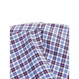 Men's Heavy-Duty Plaid Long Sleeve Dress Shirt - Winter Warmth Collar & Chest Pocket Button, Blue/White/Black/Brown Checkered Pattern, Loose Fit Casual & Formal Button-Up Coat Jacket-like Blazer (Machine Washable)