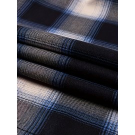 Autumn and Winter Thickened Fleece-Lined Men's Classic Outdoor Casual Home Office Wrinkle-Resistant Plaid Shirt with Multiple Pockets