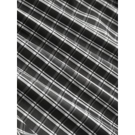 Casual Plaid Shirt for Men, Spring Summer Fall, Short Sleeve, Suitable for Casual Comfort, Holidays, Dates, and Daily Wear, 100% Polyester, Machine Washable, Not Dry Cleanable, WXY9331