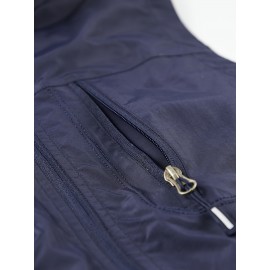 6801 Multi-Pocket Outdoor Vest - Sleeveless Stand Collar Casual Hiking & Travel Vest with Multiple Pockets, Durable Non-Stretch Fabric, All-Season Use, Hand Washable, Hiking Gear, Secure Zipper Closure