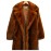Men's New Style Faux Fox Fur Coat with Suit Collar Long Winter Windproof Warm Mink Overcoat in Large Size