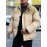 [Men's Winter Jacket] Polyester-Filled Men's Winter Jacket - Black & Casual Outdoor Warm Coat with Stand Collar, Regular Fit for Cold Weather, No Stretch Fabric
