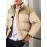 [Men's Winter Jacket] Polyester-Filled Men's Winter Jacket - Black & Casual Outdoor Warm Coat with Stand Collar, Regular Fit for Cold Weather, No Stretch Fabric